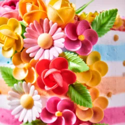 Rose con foglie di carta commestibile