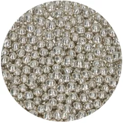 60 g di perle di cioccolato croccanti argento metallizzato