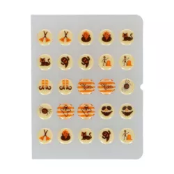 25 decorazioni di Halloween in cioccolato bianco