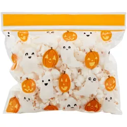 20 resealable Halloween candy bags pumpkins and ghosts
