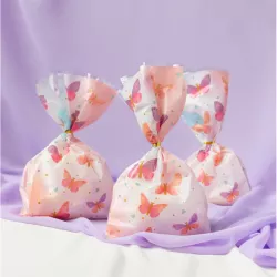 20 sacchetti di caramelle con farfalle