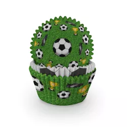 75 Cupcake-Förmchen - Fussball