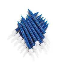 Candele glitterate blu scuro