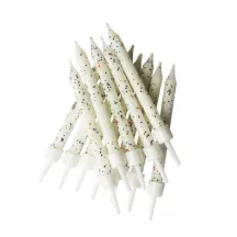 Candele glitterate - bianche