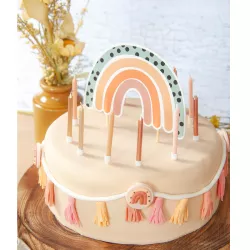 1 grande cake topper "Arcobaleno Boho"