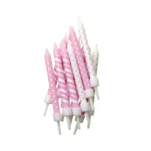 Candles - pink and white