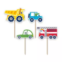 12 veicoli da trasporto Cake Toppers