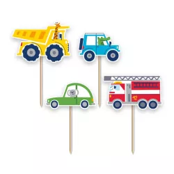 12 Transport vehicle cake toppers
