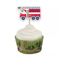 12 Cake toppers véhicules de transport