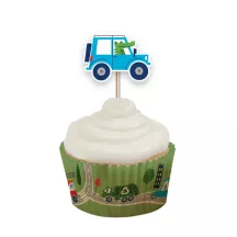 12 Cake toppers véhicules de transport