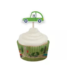 12 Cake toppers véhicules de transport
