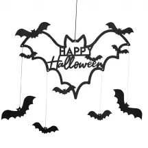 1 decorazione pipistrello Happy Halloween
