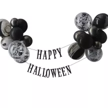 1 Guirlande "Happy Halloween" avec ballons