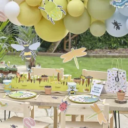 Pallone in foil "Buon compleanno" a forma di insetto