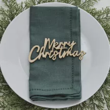 6 piccole decorazioni in legno per il Buon Natale