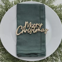 6 piccole decorazioni in legno per il Buon Natale