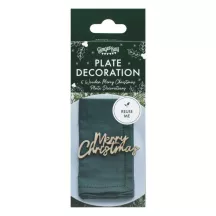 6 small wooden decoration Merry Christmas