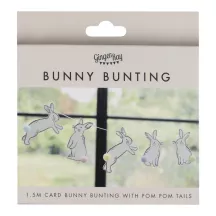 Guirlande de lapin de Pâques avec queue en pompon