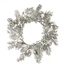4 Sets de table en feuillage de Noël avec baies