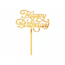 1 Acrylic cake topper - Happy Birthday