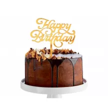 1 Acrylic cake topper - Happy Birthday
