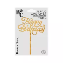 1 Cake topper en acrylique - Happy Birthday