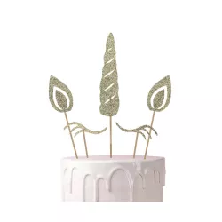 Kit cake topper - unicorno - 5 pezzi.