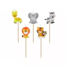 5 candele "Animali della giungla