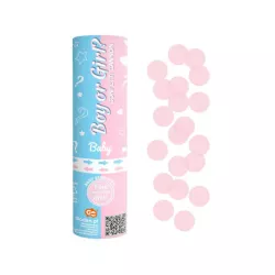 1 cannone di coriandoli rosa chiaro