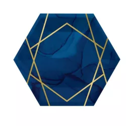 Kleine Pappteller "Navy & Gold"