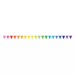 Multicoloured pennant garland