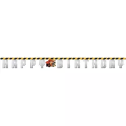 Construction site "Happy Birthday" Garland