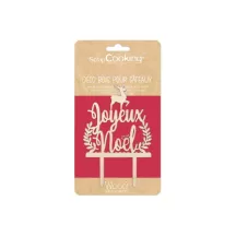 Wooden topper "Joyeux Noël"