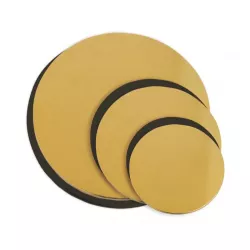 6 round cake boards - reversible gold and black