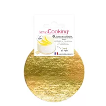 10 small round cake boards gold/black
