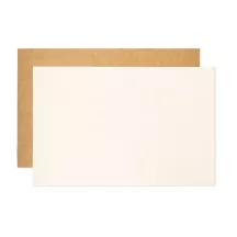 5 piatti da torta rettangolari reversibili in kraft e bianco