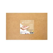 5 plateaux rectangulaires réversibles kraft et blanc