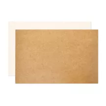 5 plateaux rectangulaires réversibles kraft et blanc