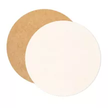 5 piatti da torta rotondi reversibili kraft e bianchi