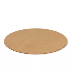 5 reversible round kraft and white cake boards