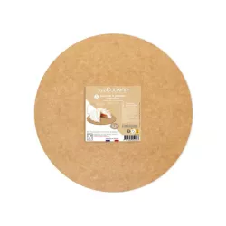 5 reversible round kraft and white cake boards
