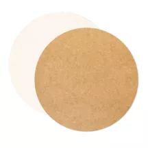5 reversible round kraft and white cake boards