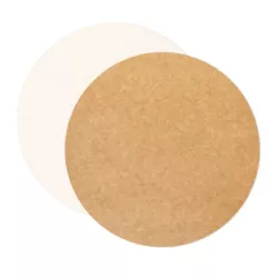 5 reversible round kraft and white cake boards
