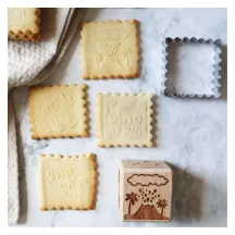 Stamps + cookie cutter dino