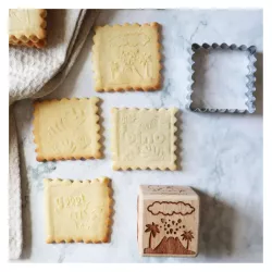 Stamps + cookie cutter dino