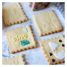 Stamps + cookie cutter dino