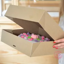 2 kraft cake boxes 32 x 32 x 8 cm