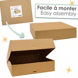 2 kraft cake boxes 32 x 32 x 8 cm