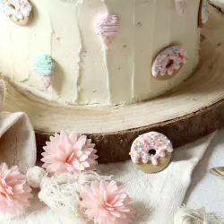 7 Donuts and icecream sugar decorations