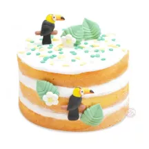 6 Tropical sugar decorations